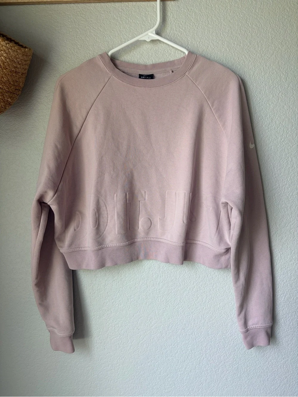 Nike Light Purple Cropped Crew Sweatshirt